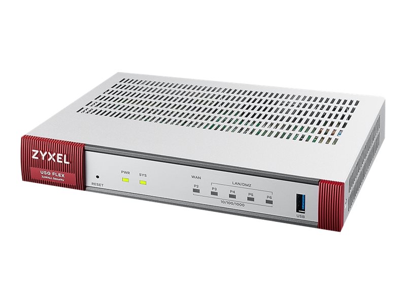 Zyxel ZyWALL USG FLEX 50 - Firewall - 350 Mbps, VPN, recommandé pour un maximum de 10 utilisateurs - 1GbE - géré par le Cloud - USGFLEX50-EU0101F - Pare-feu/applications VPN