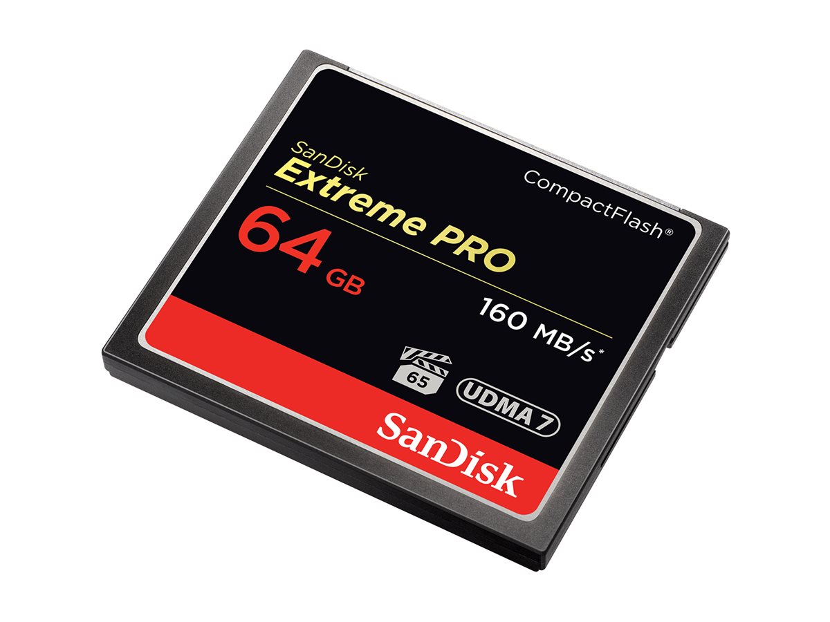 SanDisk Extreme Pro - Carte mémoire flash - 64 Go - CompactFlash - SDCFXPS-064G-X46 - Cartes flash