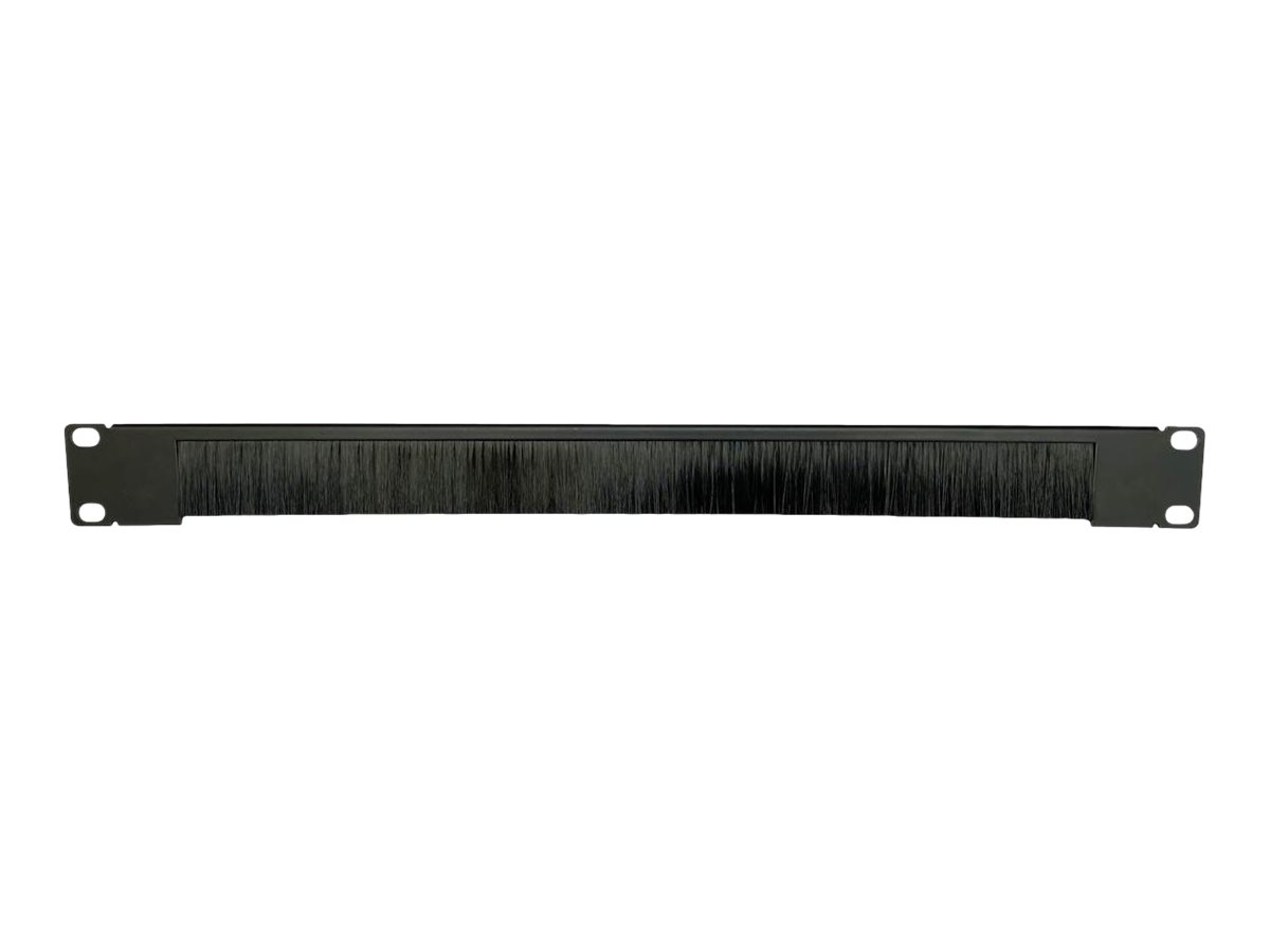 Uniformatic Smart - Panneau de gestion de câble de rack avec brosse - noir laqué - 1U - 19" - 27124 - Accessoires pour serveur