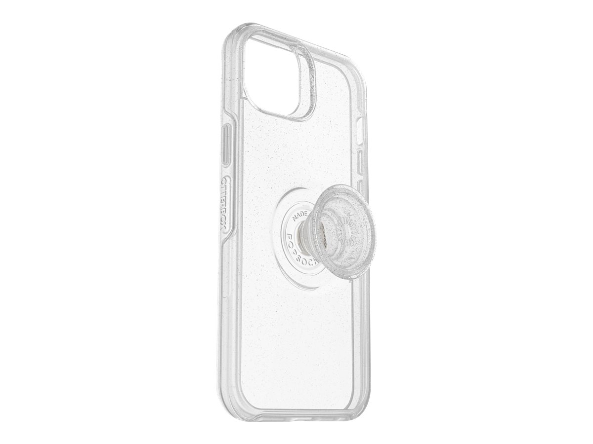 OtterBox Otter + Pop Symmetry Series - Coque de protection pour téléphone portable - polycarbonate, caoutchouc synthétique - Stardust Pop (paillettes transparentes) - pour Apple iPhone 14 Plus - 77-88791 - Coques et étuis pour téléphone portable