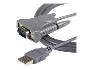 StarTech.com Câble Adaptateur USB vers Port Série DB9 - DB25 avec Adaptateur DB9 DB25 - Adaptateur série - USB 2.0 - gris - ICUSB232DB25 - Cartes réseau USB
