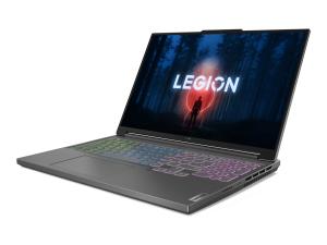 Lenovo Legion Slim 5 16APH8 82Y9 - Conception de charnière à 180 degrés - AMD Ryzen 7 - 7840HS / jusqu'à 5.1 GHz - Win 11 Home - GeForce RTX 4060 - 16 Go RAM - 512 Go SSD NVMe - 16" IPS 2560 x 1600 (WQXGA) @ 165 Hz - Gigabit Ethernet - Wi-Fi 6E, Bluetooth - gris tempête (haut), gris onyx (bas) - clavier : Français - 82Y900B8FR - Ordinateurs portables