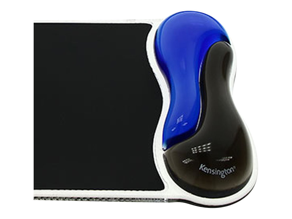 Kensington Duo Gel Mouse Pad Wrist Rest - Tapis de souris avec repose-poignets - noir, bleu - Conformité TAA - 62401 - Accessoires pour clavier et souris