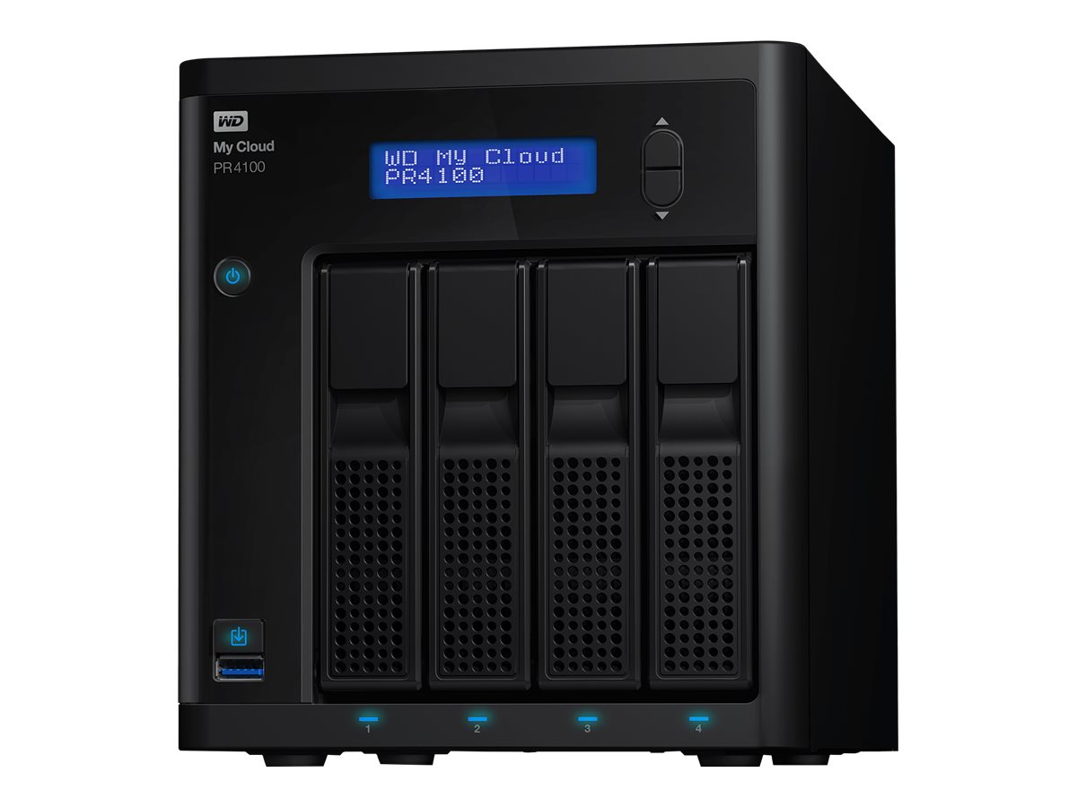 WD My Cloud PR4100 WDBNFA0000NBK - Serveur NAS - 4 Baies - RAID RAID 0, 1, 5, 10, JBOD - RAM 4 Go - Gigabit Ethernet - WDBNFA0000NBK-EESN - NAS
