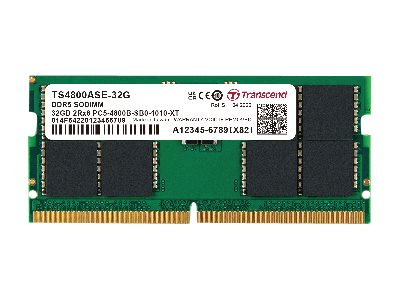Transcend JetRAM - DDR5 - module - 8 Go - SO DIMM 262 broches - 4800 MHz / PC5-38400 - CL40 - 1.1 V - mémoire sans tampon - on-die ECC - JM4800ASG-8G - Mémoire pour ordinateur portable