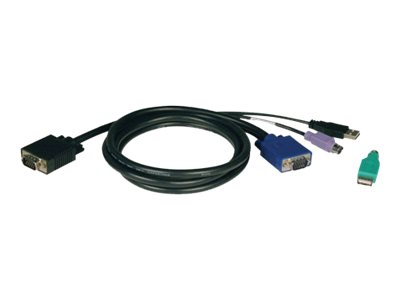 Tripp Lite Kit de câbles USB / PS2 de 6 pieds pour les commutateurs KVM B040 / B042 Series KVMs 6' - Kit de câbles clavier / vidéo / souris (KVM) - 1.8 m - moulé - P780-006 - Câbles KVM