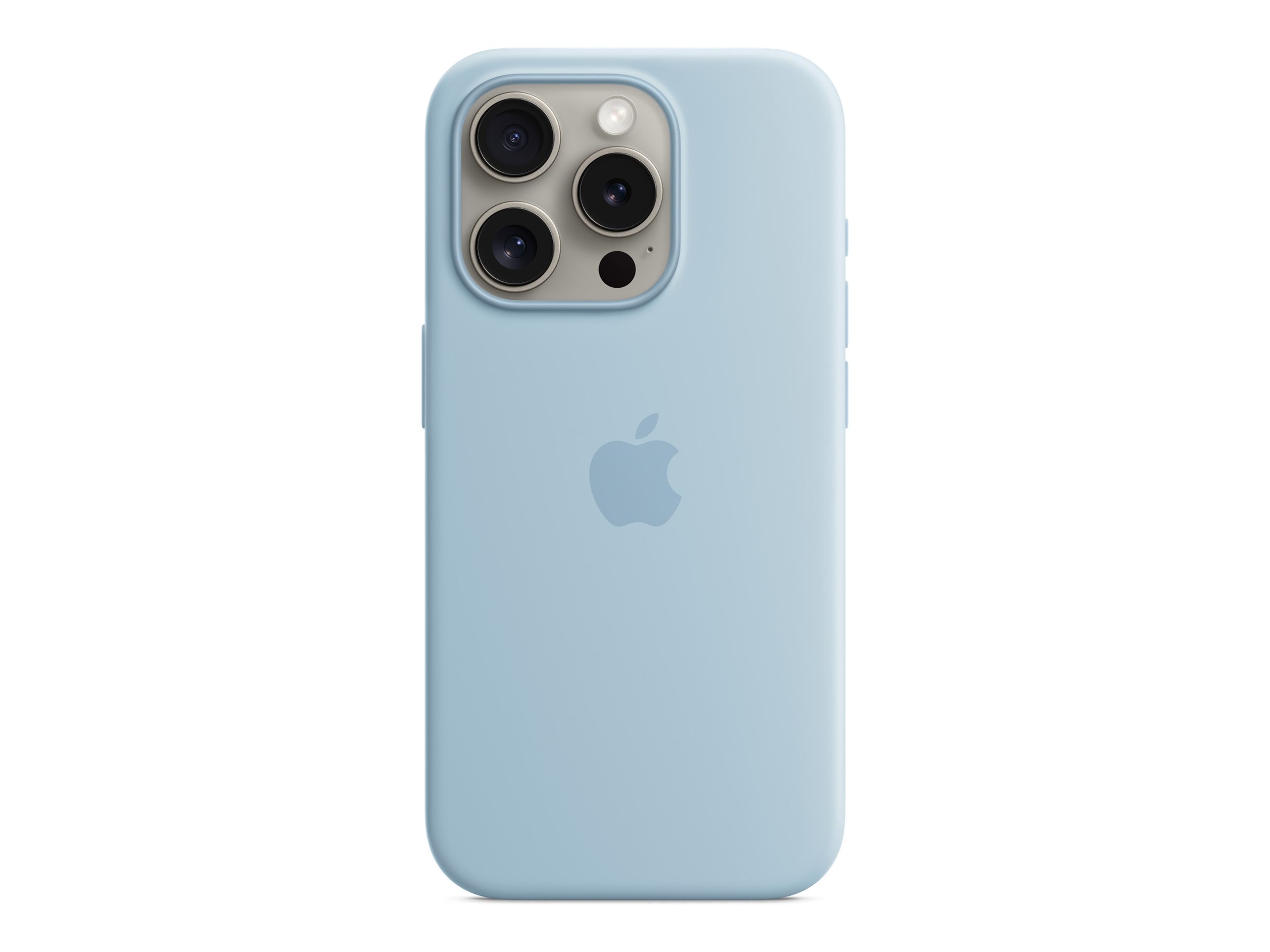 Apple - Coque de protection pour téléphone portable - compatibilité avec MagSafe - silicone - bleu clair - pour iPhone 15 Pro - MWNM3ZM/A - Coques et étuis pour téléphone portable