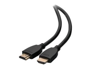C2G Câble HDMI 4K 1ft avec Ethernet - Haute Vitesse - Câble UltraHD - M/M - Câble HDMI avec Ethernet - HDMI mâle pour HDMI mâle - 30.48 cm - blindé - noir - 56781 - Câbles HDMI