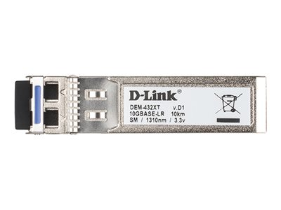 D-Link DEM 432XT - Module transmetteur SFP+ - 10GbE - 10GBase-LR - jusqu'à 10 km - 1310 nm - DEM-432XT/10 - Transmetteurs optiques