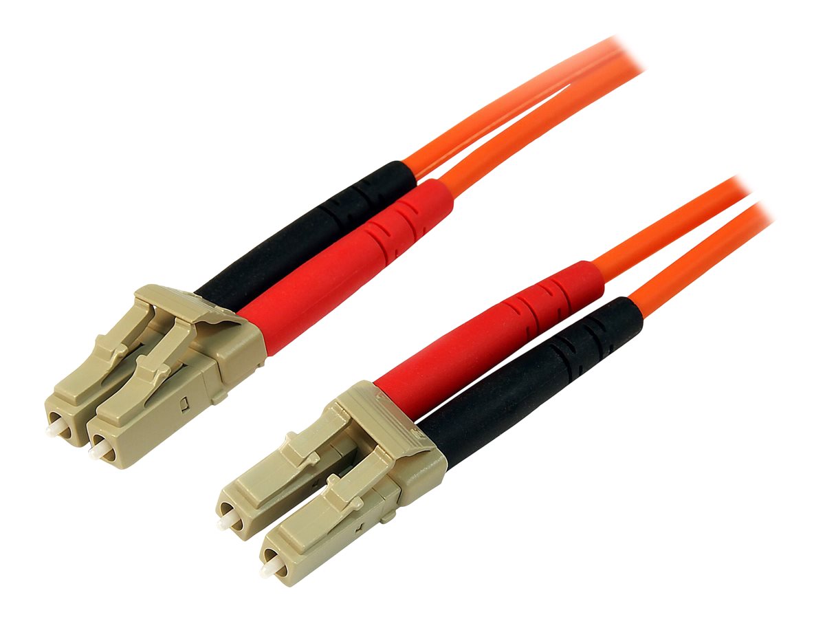 StarTech.com 2m Fiber Optic Cable - Multimode Duplex 50/125 - LSZH - LC/LC - OM2 - LC to LC Fiber Patch Cable (50FIBLCLC2) - Câble réseau - LC multi-mode (M) pour LC multi-mode (M) - 2 m - fibre optique - duplex - 50 / 125 microns - pour P/N: GLCLHSMDSTTA, GLCSXMMDST, GLCSXMMDSTT, JD118BST, MASFP1GBSXST, SFP100BFXST - 50FIBLCLC2 - Câblesenfibres