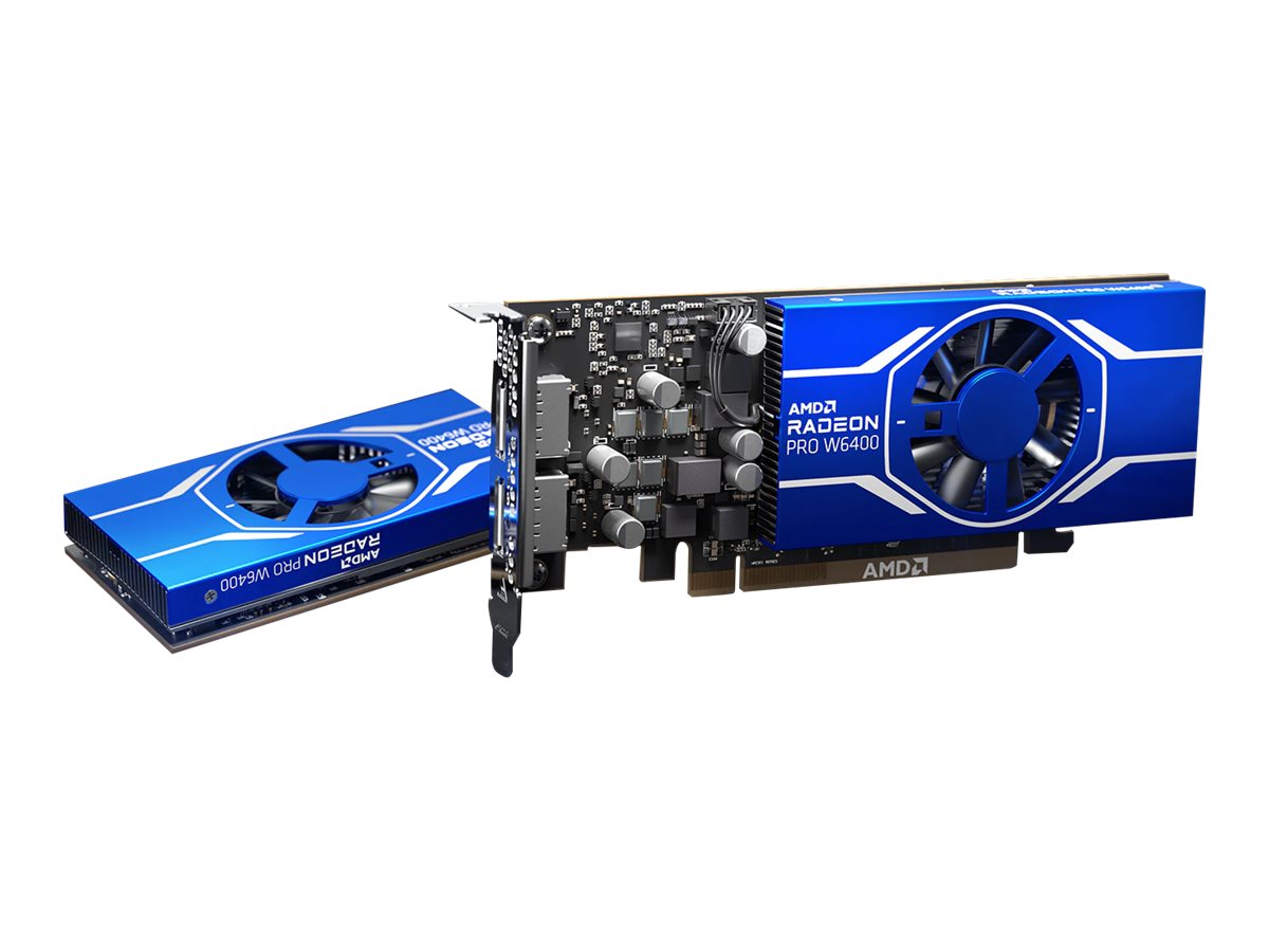 AMD Radeon Pro W6400 - Carte graphique - RDNA 2 - 4 Go GDDR6 - PCIe 4.0 x4 - 2 x DisplayPort - 100-506189 - Adaptateurs vidéo grand public