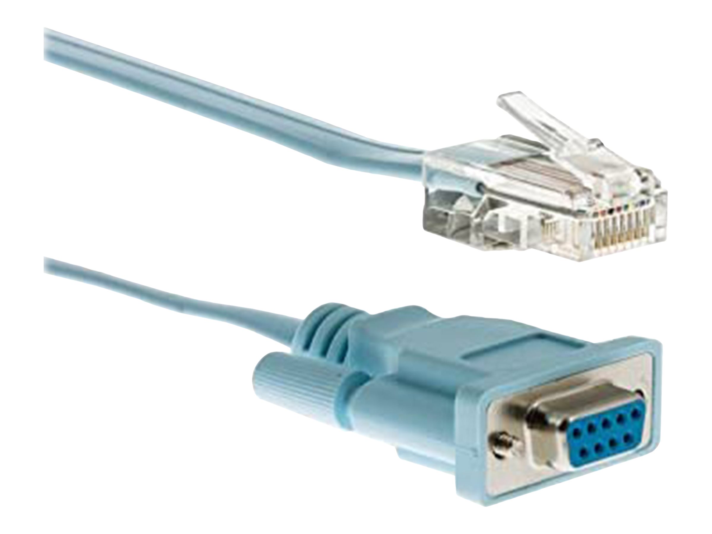 Cisco - Câble série - RJ-45 (M) pour DB-9 (F) - 1.8 m - pour Cisco 28XX, 28XX 2-pair, 28XX 4-pair, 28XX V3PN; Catalyst 2960 - CAB-CONSOLE-RJ45= - Câbles réseau spéciaux