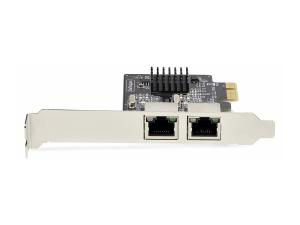 StarTech.com 2-Port Gigabit PCIe Network Adapter Card, TAA Compliant - Adaptateur réseau - PCIe - Gigabit Ethernet x 2 - noir - Conformité TAA - ST1000SPEXD4T - Cartes réseau