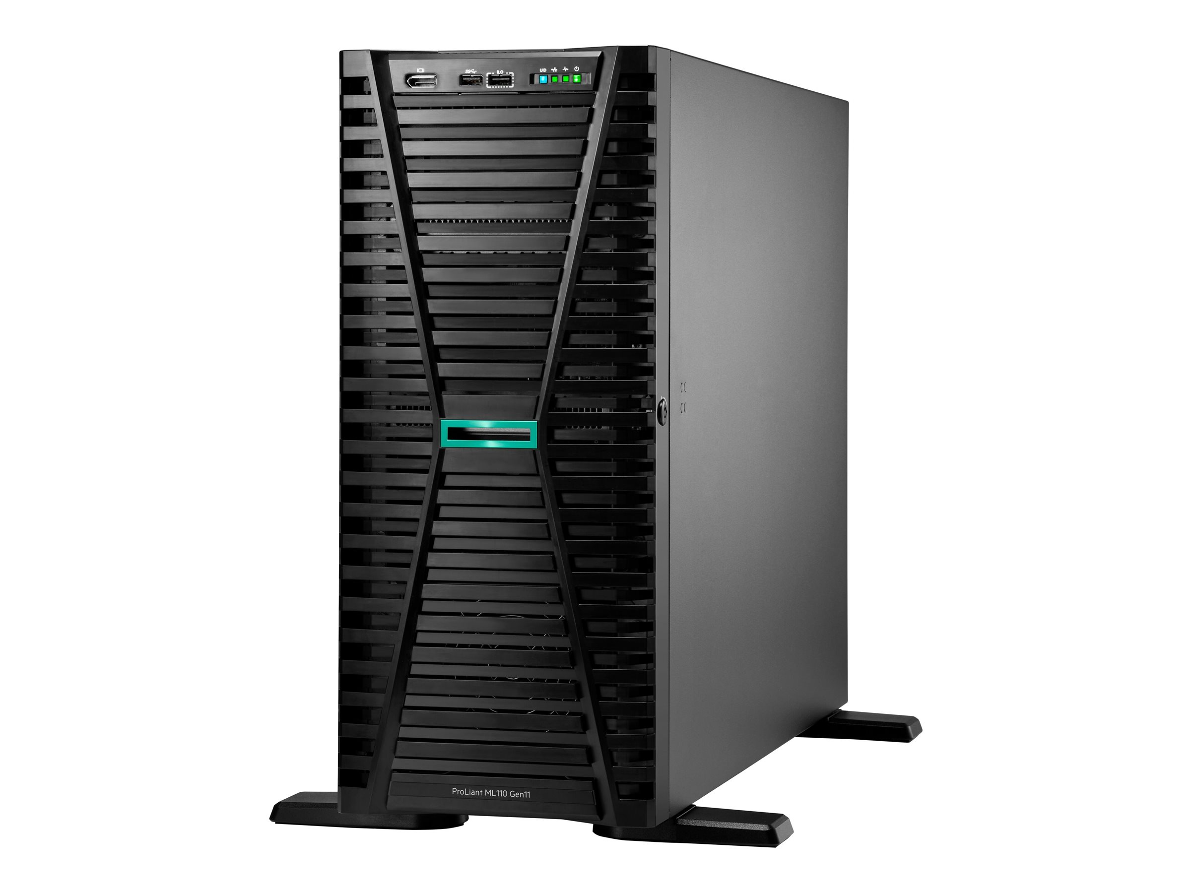 HPE ProLiant ML110 Gen11 - Serveur - tour 4.5U - 1 voie - 1 x Xeon Silver 4510 / jusqu'à 4.1 GHz - RAM 32 Go - SATA/NVMe - hot-swap 3.5" baie(s) - HDD 2 x 4 To - Gigabit Ethernet - moniteur : aucun - Smart Choice - P77234-425 - Serveurs tour