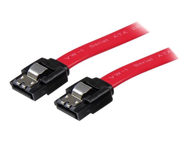 StarTech.com Câble SATA avec verrouillage de 61 cm (LSATA24) - Câble SATA - Serial ATA 150/300/600 - SATA (R) pour SATA (R) - 61 cm - verrouillé - rouge - pour P/N: 10P6G-PCIE-SATA-CARD, 2P6G-PCIE-SATA-CARD, 6P6G-PCIE-SATA-CARD, BRACKET125PTP - LSATA24 - Câbles SATA
