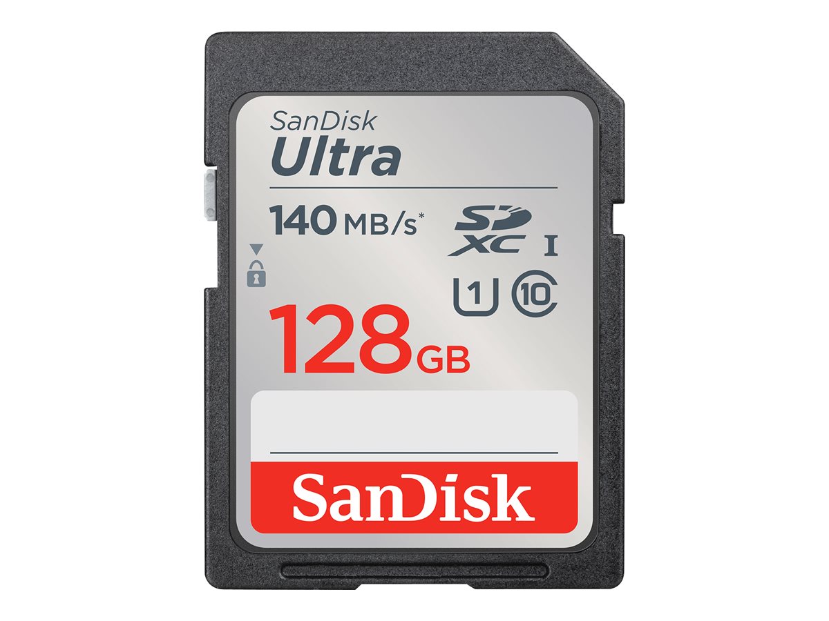 SanDisk Ultra - Carte mémoire flash - 128 Go - Class 10 - SDHC UHS-I - SDSDUNB-128G-GN6IN - Cartes flash