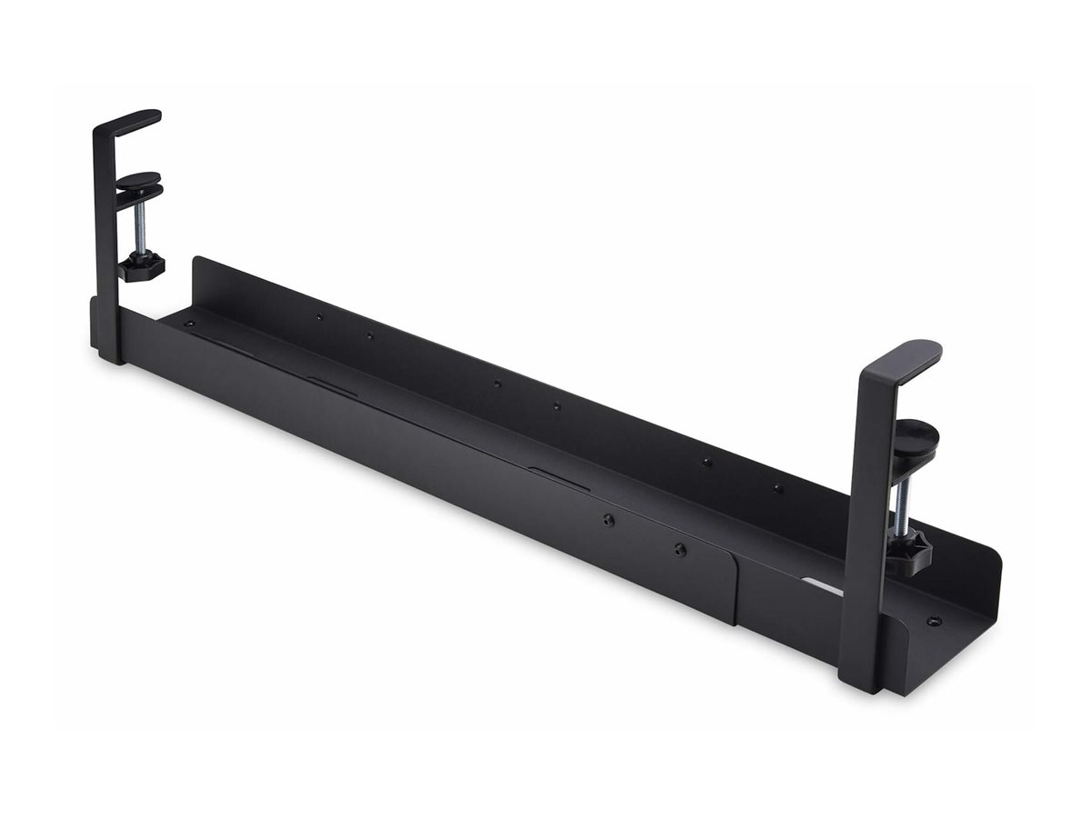 StarTech.com Under Desk Cable Management Tray, Clamp-on Installation - Plateau de gestion de câbles - montable sous bureau - noir - 80 cm - CALB-DESK-CABLE-TRAY - accessoires divers