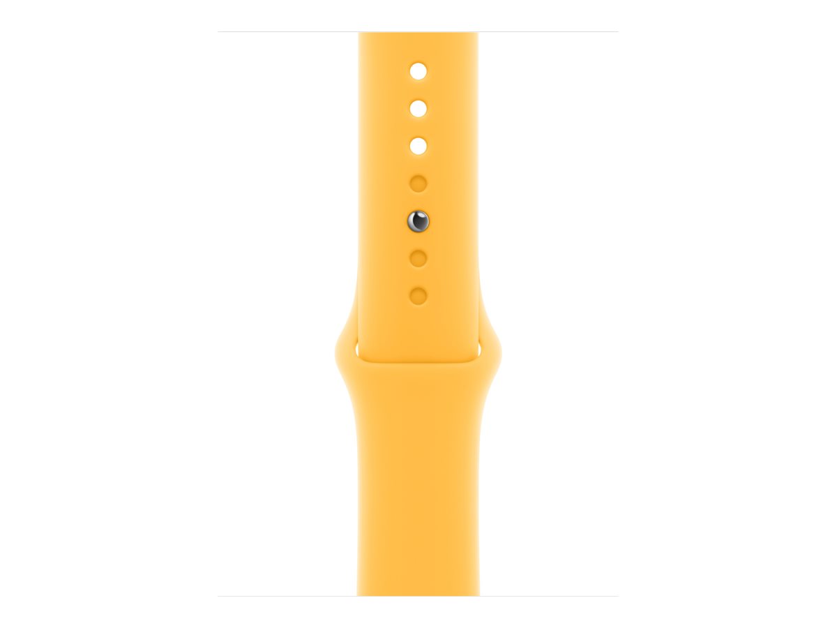 Apple - Bracelet pour montre intelligente - 45 mm - M/L (s'adapte aux poignets de 160 - 210 mm) - jaune soleil - MWMX3ZM/A - accessoires divers