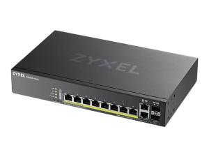 Zyxel GS2220-10HP - Commutateur - Géré - 8 x 10/100/1000 (PoE+) + 2 x SFP Gigabit combiné - Montable sur rack, fixation murale - PoE+ (180 W) - GS2220-10HP-EU0101F - Concentrateurs et commutateurs gigabit