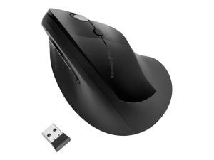 Kensington Pro Fit Ergo Wireless Mouse - Souris - ergonomique - 5 boutons - sans fil - 2.4 GHz, Bluetooth 4.0 LE - récepteur sans fil USB - noir - Pour la vente au détail - K75404EU - Souris