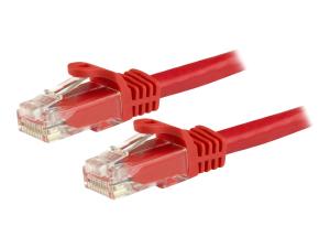 StarTech.com 7.5m CAT6 Ethernet Cable, 10 Gigabit Snagless RJ45 650MHz 100W PoE Patch Cord, CAT 6 10GbE UTP Network Cable w/Strain Relief, Red, Fluke Tested/Wiring is UL Certified/TIA - Category 6 - 24AWG (N6PATC750CMRD) - Cordon de raccordement - RJ-45 (M) pour RJ-45 (M) - 7.5 m - UTP - CAT 6 - sans crochet - rouge - N6PATC750CMRD - Câbles à paire torsadée