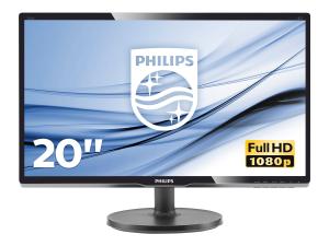 Philips V-line 200V4QSBR - Écran LED - 20" (19.53" visualisable) - 1920 x 1080 Full HD (1080p) @ 60 Hz - MVA - 250 cd/m² - 3000:1 - 20 ms - DVI-D, VGA - texture noir brillant - 200V4QSBR/00 - Écrans d'ordinateur