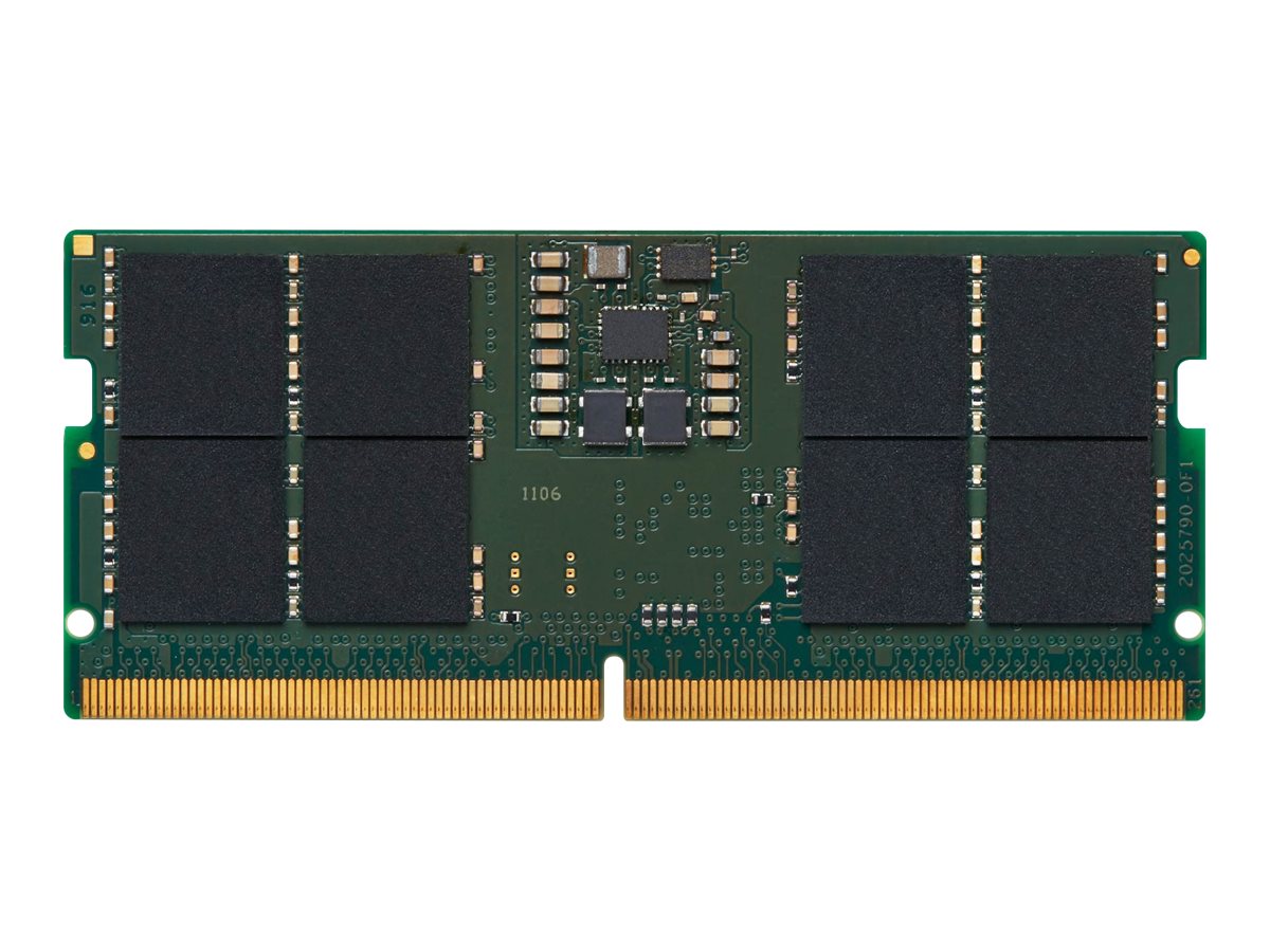 Kingston ValueRAM - DDR5 - module - 16 Go - SO DIMM 262 broches - 5600 MHz / PC5-44800 - CL46 - 1.1 V - mémoire sans tampon - on-die ECC - KVR56S46BS8-16 - Mémoire pour ordinateur portable