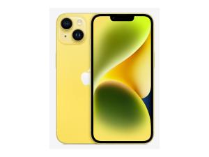 Apple iPhone 14 - 5G smartphone - double SIM / Mémoire interne 256 Go - écran OEL - 6.1" - 2532 x 1170 pixels - 2x caméras arrière 12 MP, 12 MP - front camera 12 MP - jaune - MR3Y3ZD/A - iPhone