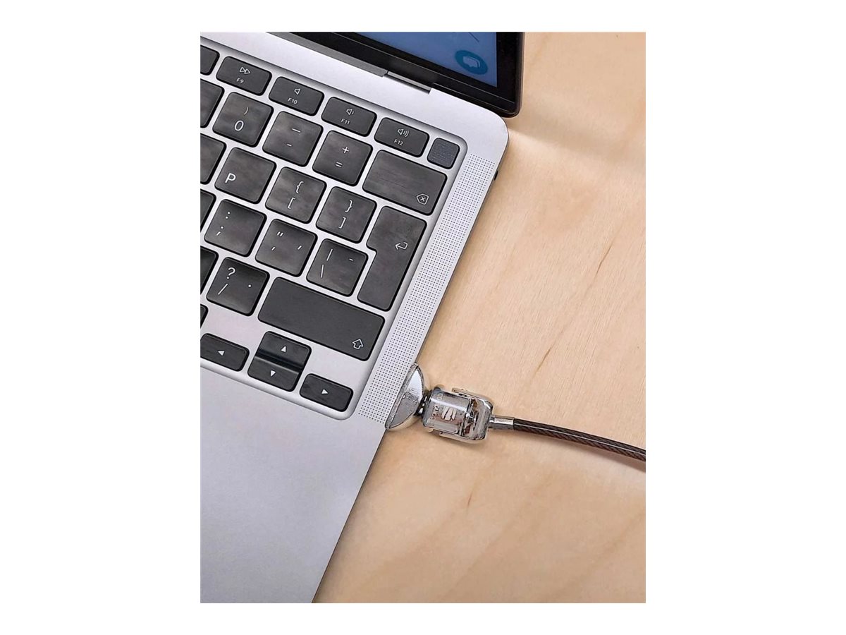 Compulocks MacBook Air M1 Adaptateur Ledge avec câble antivol à combinaison argentée - Câble de sécurité - argent - pour MacBook Air 13,3" - MBALDG03KL - Accessoires pour ordinateur portable et tablette