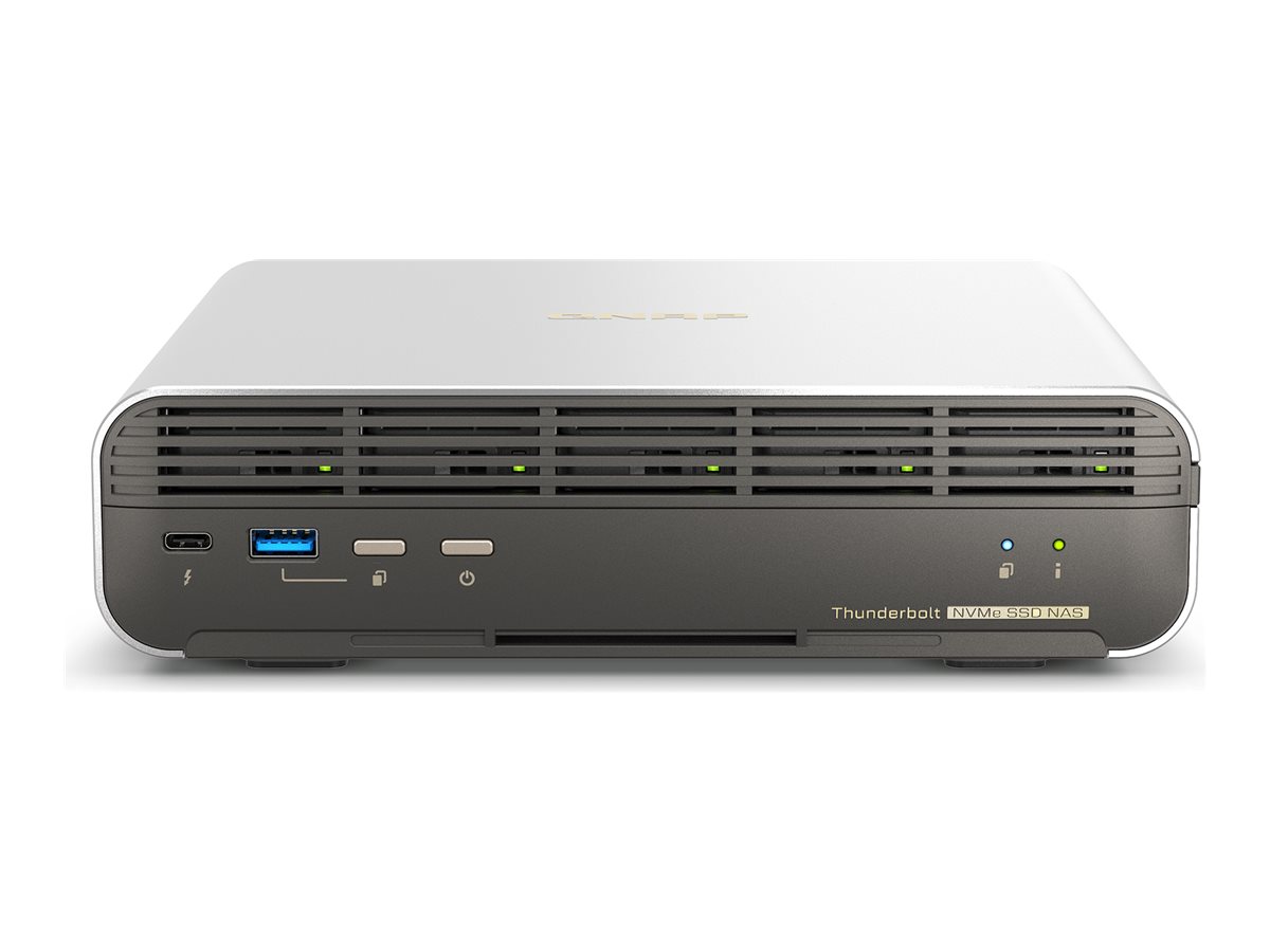 QNAP TBS-H574TX - Serveur NAS - 5 Baies - RAID RAID 0, 1, 5, 6, 10, 50, JBOD, 60, disque de réserve 60 - RAM 16 Go - 2.5 Gigabit Ethernet / 10 Gigabit Ethernet - iSCSI support - TBS-H574TX-I5-16G - NAS