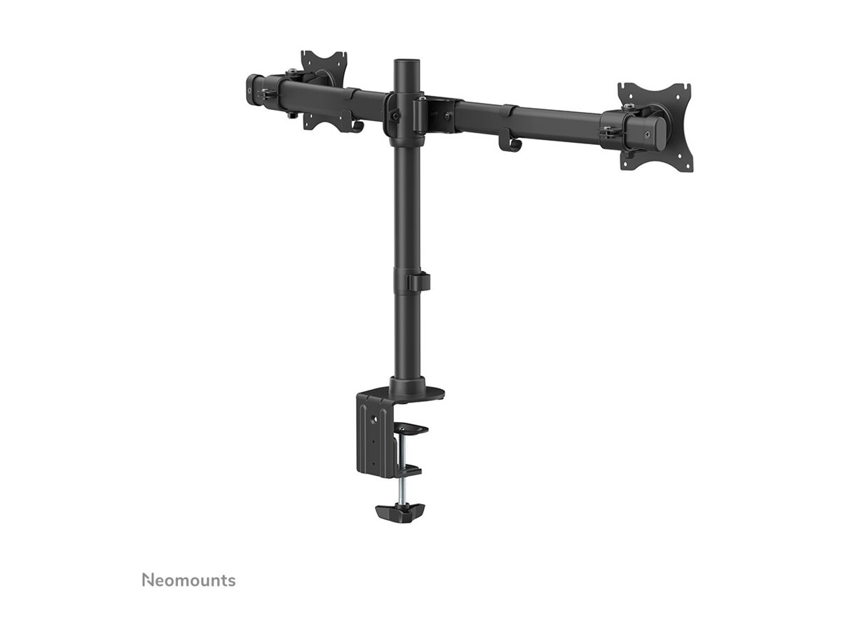 Neomounts FPMA-DCB100D - Kit de montage - pleine action - pour 2 écrans LCD - noir - Taille d'écran : 10"-27" - pinces montables, oeillet, montrable sur bureau - FPMA-DCB100DBLACK - Accessoires pour écran