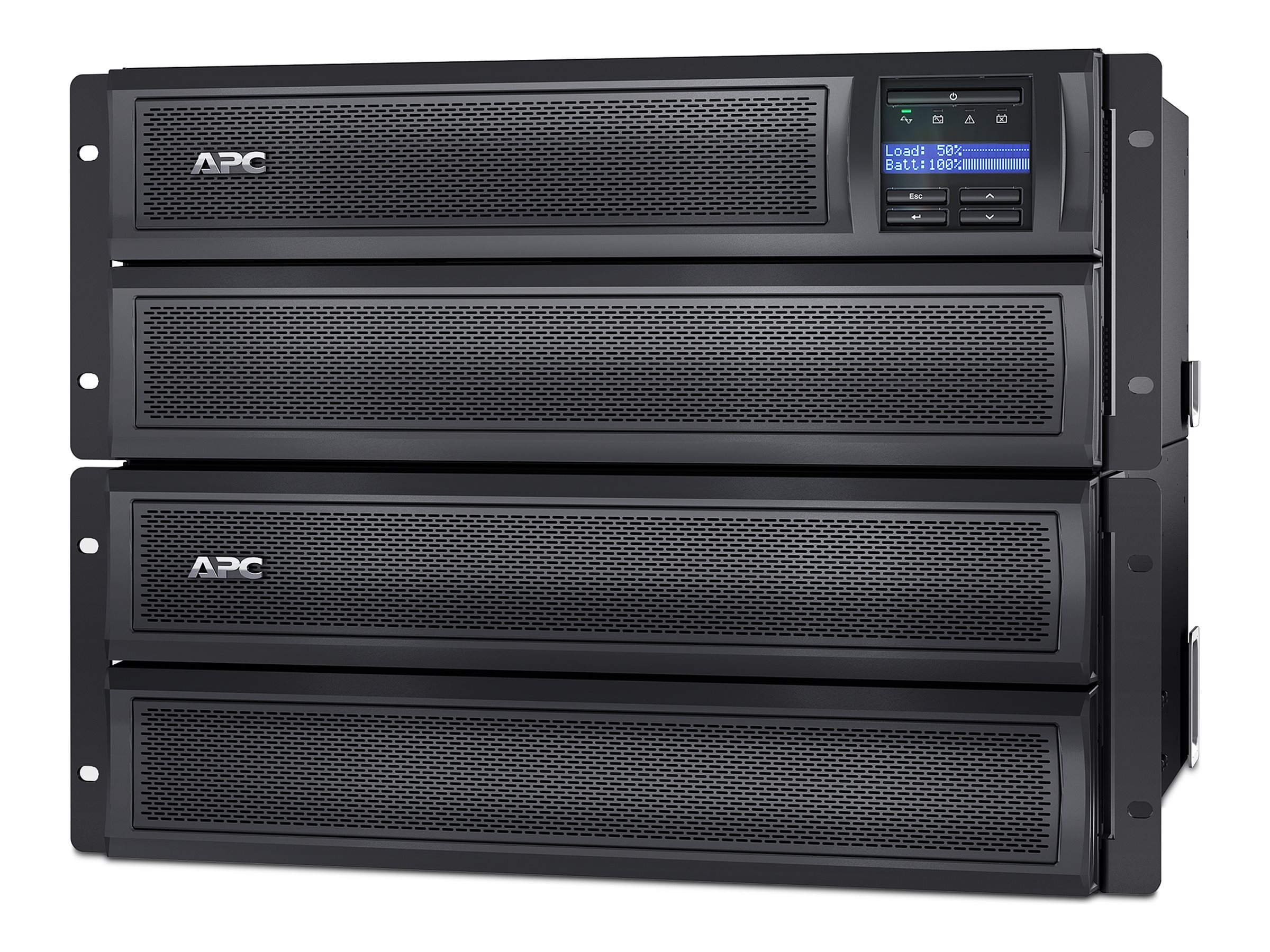 APC Smart-UPS X 3000 Rack/Tour LCD - Onduleur (montable sur rack / externe) - CA 230 V - 2700 Watt - 3000 VA - RS-232, USB - connecteurs de sortie : 10 - 4U - noir - pour P/N: AR4024SP, AR4024SPX429, AR4024SPX431, AR4024SPX432, NBWL0356A, SMX2000LVUS - SMX3000HV - UPS montables sur rack