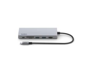 Belkin CONNECT USB-C 7-in-1 Multiport Adapter - Station d'accueil - USB-C - HDMI - 2.5GbE - INC009BTSGY - Stations d'accueil pour ordinateur portable