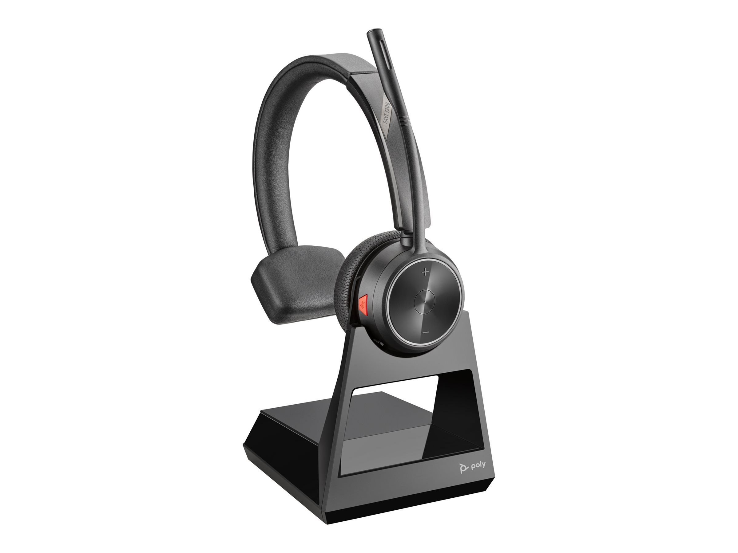 Poly Savi 7210 Office - Savi 7200 Series - micro-casque - sur-oreille - DECT - sans fil - noir - 8D3G9AA#ABB - Écouteurs