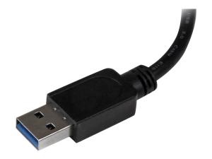 StarTech.com Adaptateur vidéo multi-écrans USB 3.0 vers HDMI pour Mac / PC - Carte graphique externe certifié DisplayLink - HD 1080p - M/F - Câble adaptateur - USB type A mâle pour HDMI femelle - 16 cm - noir - support 1920 x 1200 (WUXGA) - pour P/N: HDDVIMM3, HDMM12, HDMM15, HDMM1MP, HDMM2MP, HDMM3, HDMM3MP, HDMM50A, HDMM6, HDPMM50 - USB32HDPRO - Câbles HDMI