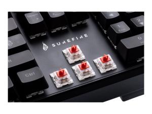 SureFire KingPin M2 - Clavier - backlit - USB - AZERTY - Français - commutateur : interrupteur rouge - boîte - 48723 - Claviers