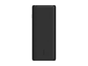 Belkin - Banque d'alimentation - 20000 mAh - 20 Watt - PD, Fast Charge - 3 connecteurs de sortie (24 pin USB-C, 2 x USB) - sur le câble : USB-C - noir - BPB014BTBK - Batteries et adaptateurs d'alimentation pour téléphone cellulaire