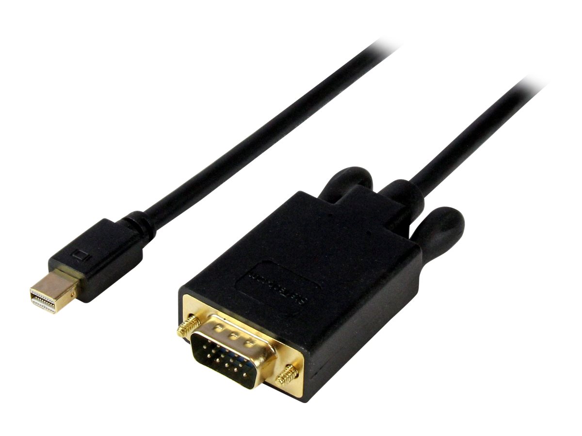 StarTech.com Adaptateur Mini DisplayPort vers VGA - Câble Display Port Mâle VGA Mâle 1920x1200 - Noir 1,8m (MDP2VGAMM6B) - Câble adaptateur - Mini DisplayPort (M) pour HD-15 (VGA) (M) - Displayport 1.2/Thunderbolt - 1.8 m - actif, support 1920 x 1200 (WUXGA) - noir - MDP2VGAMM6B - Câbles vidéo