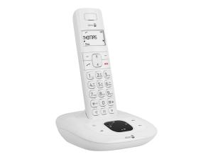 Doro Comfort 1015 - Téléphone sans fil - système de répondeur avec ID d'appelant - DECT - blanc - 6047 - Téléphones sans fil