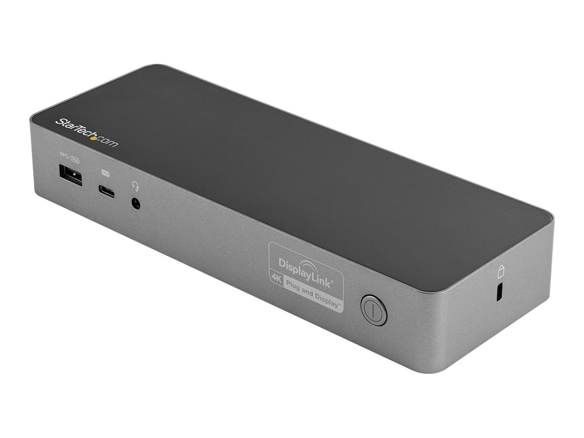 StarTech.com Station d'accueil USB Type-C/A à 2 écrans - PD 100W - Windows, macOS, Chrome OS - 2x DP, 2x HDMI - DK30C2DPEPUE - Station d'accueil - USB-C - 2 x HDMI, 2 x DP - 1GbE - 170 Watt - DK30C2DPEPUE - Stations d'accueil pour ordinateur portable