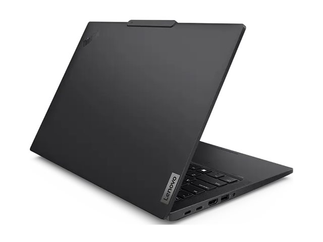 Lenovo ThinkPad T14 Gen 5 21ML - Conception de charnière à 180 degrés - Intel Core Ultra 5 - 125U / jusqu'à 4.3 GHz - Win 11 Pro - Intel Graphics - 8 Go RAM - 256 Go SSD TCG Opal Encryption 2, NVMe - 14" IPS 1920 x 1200 - Gigabit Ethernet - Wi-Fi 6E, Bluetooth - noir - clavier : Français - avec 1 an de support Premier Lenovo - 21ML0065FR - Ordinateurs portables