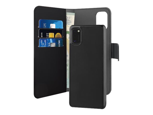 Puro - Folio - étui à rabat pour téléphone portable - synthétique - noir - pour Samsung Galaxy A41 - PUROFOLIOMAGNGA41 - Coques et étuis pour téléphone portable