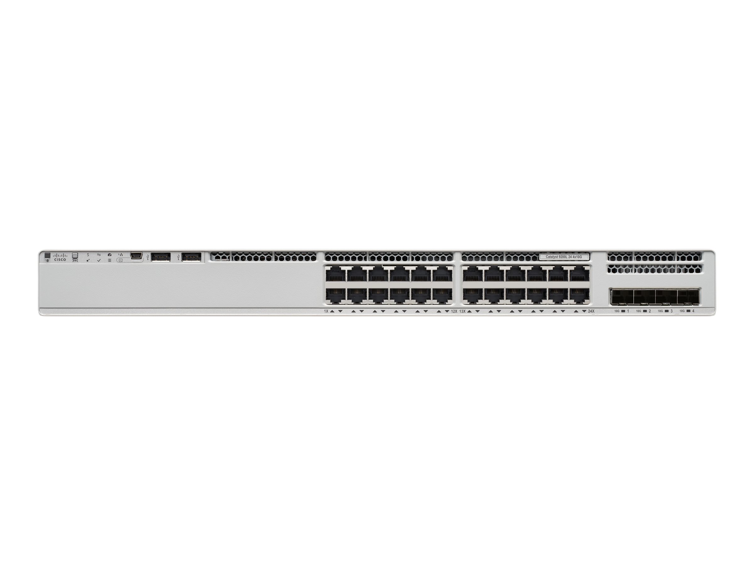 Cisco Catalyst 9200L - Network Advantage - commutateur - C3 - 24 x 10/100/1000 + 4 x Gigabit SFP (liaison montante) - Montable sur rack - C9200L-24T-4G-A - Concentrateurs et commutateurs gigabit