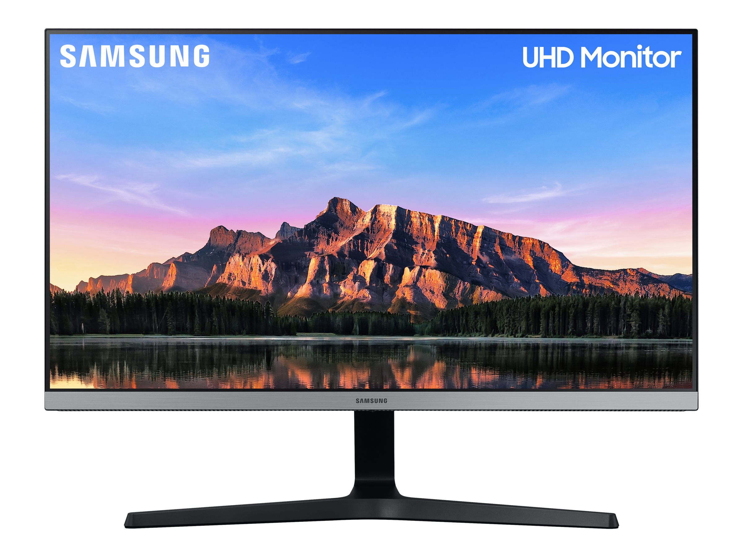 Samsung U28R550UQP - UR55 Series - écran LED - 28" - 3840 x 2160 4K @ 60 Hz - IPS - 300 cd/m² - 1000:1 - HDR10 - 4 ms - 2xHDMI, DisplayPort - bleu foncé/gris - LU28R550UQPXEN - Écrans d'ordinateur