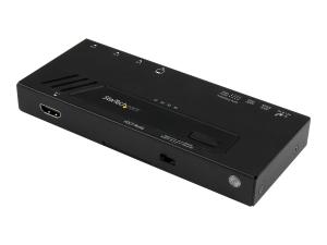 StarTech.com Switch vidéo HDMI automatique à 4 ports - Commutateur HDMI 4x1 avec commutation rapide et détection automatique - 4K - Commutateur vidéo/audio - 4 x HDMI - de bureau - VS421HD4KA - Commutateurs audio et vidéo