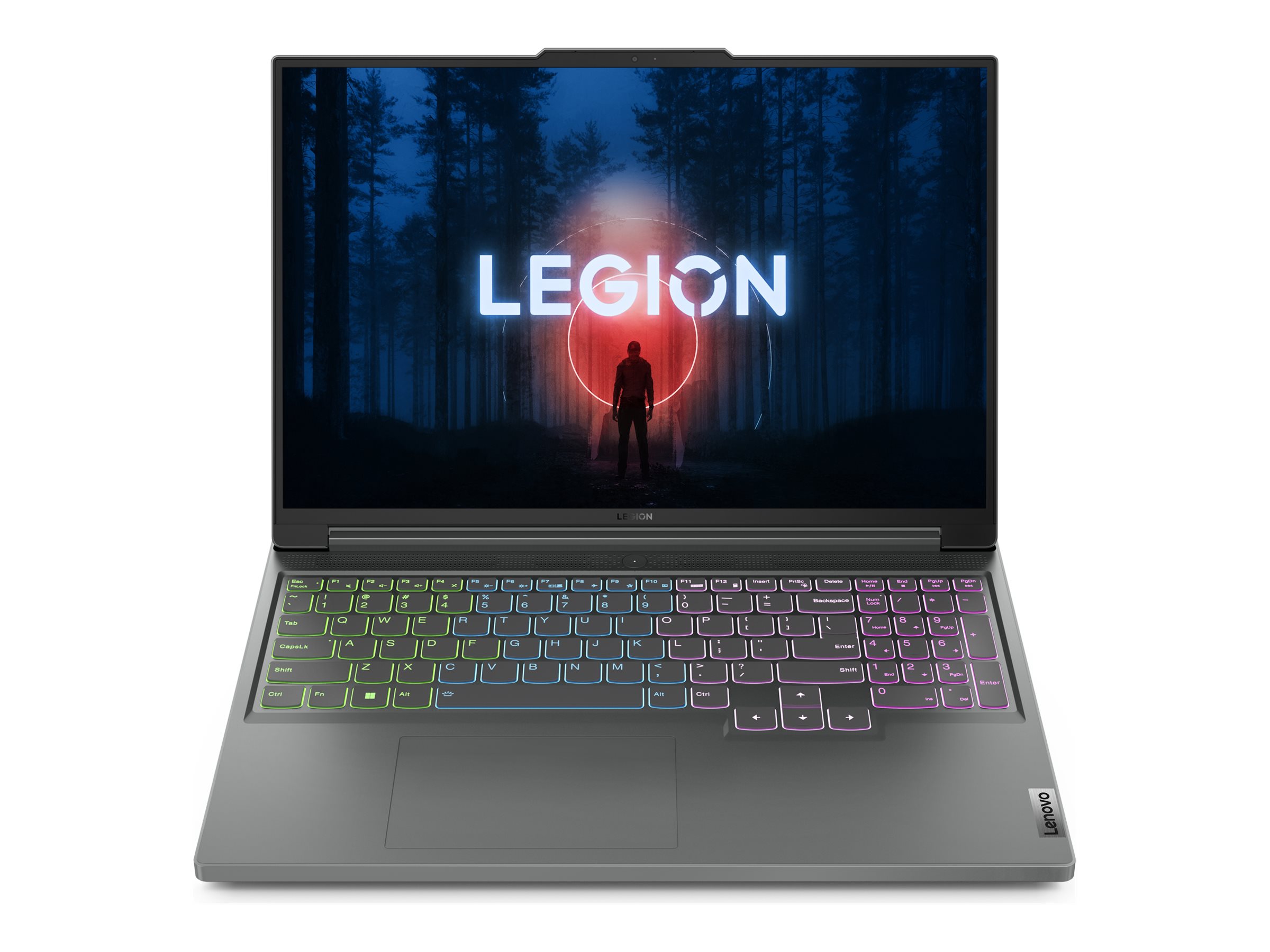 Lenovo Legion Slim 5 16APH8 82Y9 - Conception de charnière à 180 degrés - AMD Ryzen 7 - 7840HS / jusqu'à 5.1 GHz - Win 11 Home - GeForce RTX 4060 - 16 Go RAM - 512 Go SSD NVMe - 16" IPS 2560 x 1600 (WQXGA) @ 165 Hz - Gigabit Ethernet - Wi-Fi 6E, Bluetooth - gris tempête (haut), gris onyx (bas) - clavier : Français - 82Y900B8FR - Ordinateurs portables