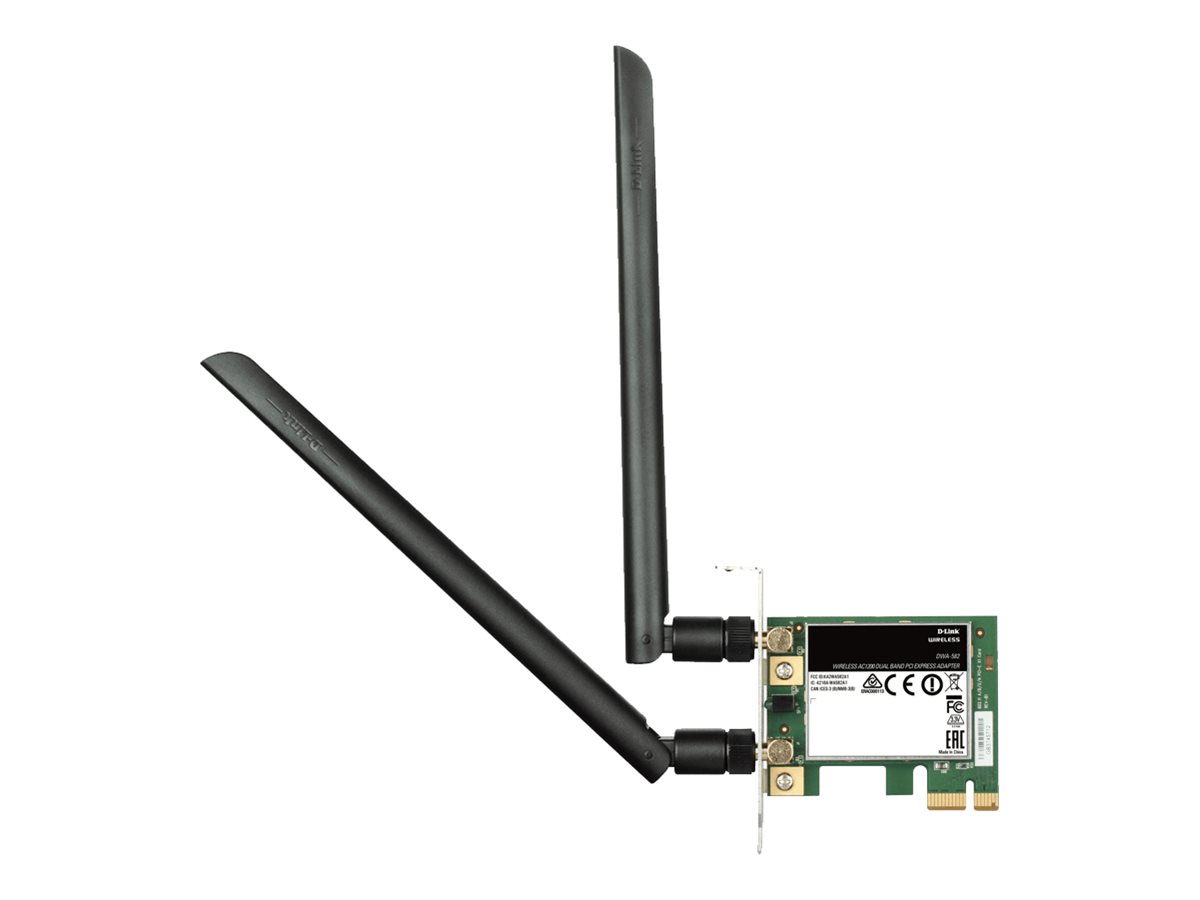 AC1200 sans fil D-Link DWA-582 - Adaptateur réseau - PCIe profil bas - Wi-Fi 5 - DWA-582 - Adaptateurs réseau PCI-e
