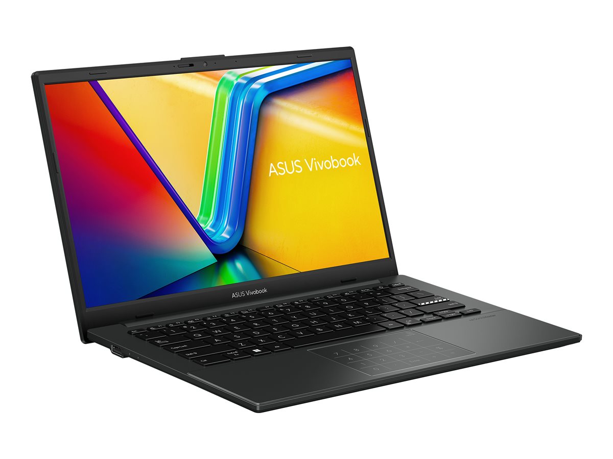 ASUS Vivobook Go 14 X1404GA-NK169W - Conception de charnière à 180 degrés - Intel N-series - N200 / jusqu'à 3.7 GHz - Win 11 Home - UHD Graphics - 8 Go RAM - 256 Go SSD NVMe - 14" 1920 x 1080 (Full HD) - Wi-Fi 5 - noir mélangé - 90NB0ZW2-M007V0 - Ordinateurs portables