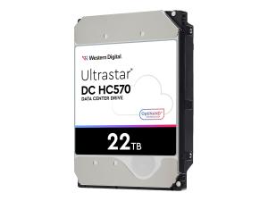 WD Ultrastar DC HC570 - Disque dur - 22 To - interne - 3.5" - SATA 6Gb/s - 7200 tours/min - mémoire tampon : 512 Mo - pour Intel Next Unit of Computing 13 Extreme Kit - NUC13RNGi7 - 0F48155 - Disques durs internes