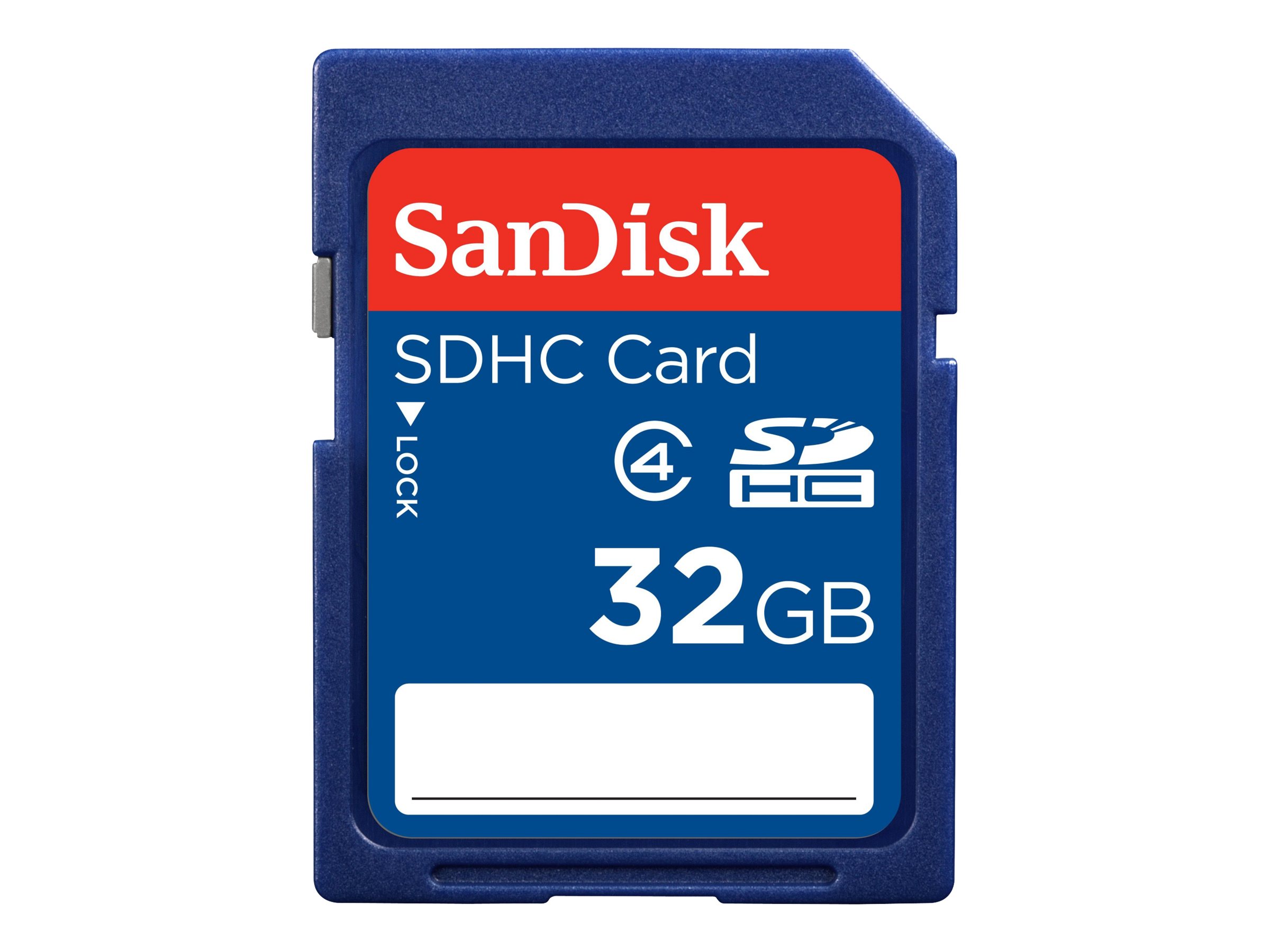 SanDisk Standard - Carte mémoire flash - 32 Go - Class 4 - SDHC - SDSDB-032G-B35 - Cartes flash